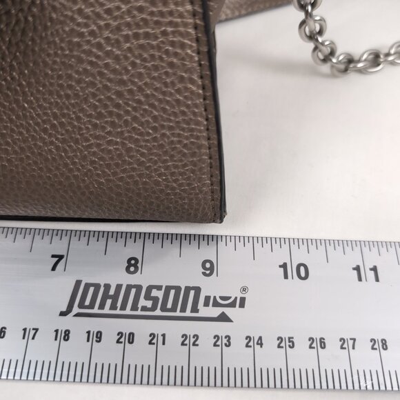 Vintage Y2K French Connection FCUK Women's Taupe Mini Crossbody/Hand Bag Chain - Picture 8 of 9